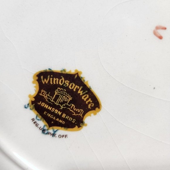 Johnson Bros WindsorWare English Rose Oval Platter 12" vintage pink floral dish - Picture 7 of 10